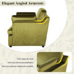 Green 37 Accent Chair with Plastic Legs and Decorative Pillows - Image 16