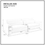Beige Modern 104.7 Large Fabric Sofa with Lumbar Pillows - Image 10