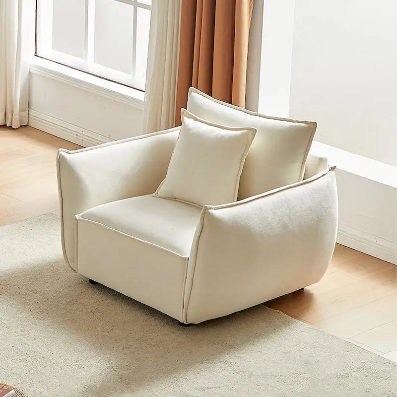 10501957910687_552769 44 Upholstered Arm Chair with Pillows - Image 1