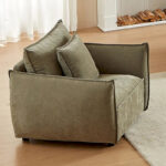 44 Upholstered Arm Chair with Pillows - Image 8
