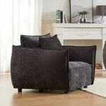 44 Upholstered Arm Chair with Pillows - Image 13