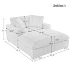 53.5 Chaise Lounge Chair with Solid Wood Legs and Comfort Pillows - Image 18