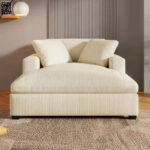 53.5 Chaise Lounge Chair with Solid Wood Legs and Comfort Pillows - Image 20