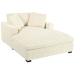 53.5 Chaise Lounge Chair with Solid Wood Legs and Comfort Pillows - Image 21