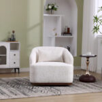 Swivel Barrel Chair, Comfy Round Accent Sofa Chair for Living Room, 360 Degree Swivel Barrel Club Chair - Image 2