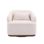 Swivel Barrel Chair, Comfy Round Accent Sofa Chair for Living Room, 360 Degree Swivel Barrel Club Chair - Image 9