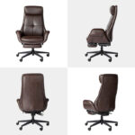 Adjustable Reclining Swivel High Back Home Office Chair with Footrest and Armrest - Image 13