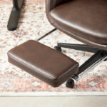 Adjustable Reclining Swivel High Back Home Office Chair with Footrest and Armrest - Image 15