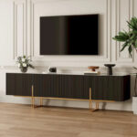 78.7 TV Stand, Entertainment Center with Faux Marble Top - Image 26