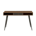 Mid Century Desk with USB Ports and Power Outlet, Modern Writing Study Desk with Drawers,Home Office Computer Desk - Image 14