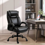 Executive Office Chair with Wide Seat, Computer Desk Chair with High Back, Adjustable Height and Swivel Wheels - Image 8