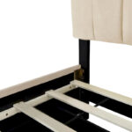 Queen Size Velvet Platform Bed with 1 Twin XL Trundle Upholstered Bed Frame and 2 Drawers Storage Bed No Box Spring Needed - Image 12