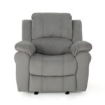 Manual Glider Recliner for Living Room, Bedroom, Grey - Image 2