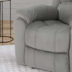 Manual Glider Recliner for Living Room, Bedroom, Grey - Image 5