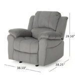 Manual Glider Recliner for Living Room, Bedroom, Grey - Image 6