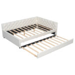 Full XL Solid Wood Platform Bed with Twin XL Trundle, Pine Frame - Image 29