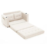 3-In-1 Upholstered Futon Sofa Convertible Floor Sofa Bed - Image 28