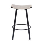 Counter Height Bar Stools, Backless Handwoven Kitchen Dining Chairs with Round Footrest Set of 2 PVC Weaving Pub Stool - Image 5