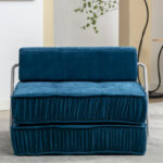 Convertible Sofa Bed,Modern Chenille Upholstered Sleeper Chair - Image 37
