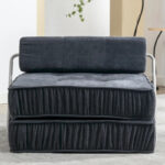 Convertible Sofa Bed,Modern Chenille Upholstered Sleeper Chair - Image 38