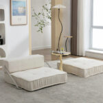 Convertible Sofa Bed,Modern Chenille Upholstered Sleeper Chair - Image 9