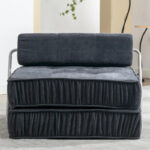Convertible Sofa Bed,Modern Chenille Upholstered Sleeper Chair - Image 10