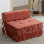 Convertible Sofa Bed,Modern Chenille Upholstered Sleeper Chair - Image 19
