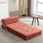 Convertible Sofa Bed,Modern Chenille Upholstered Sleeper Chair - Image 20