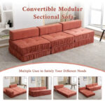 Convertible Sofa Bed,Modern Chenille Upholstered Sleeper Chair - Image 21