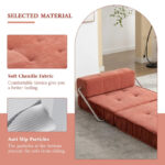 Convertible Sofa Bed,Modern Chenille Upholstered Sleeper Chair - Image 24