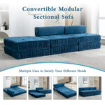 Convertible Sofa Bed,Modern Chenille Upholstered Sleeper Chair - Image 29