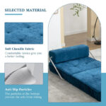 Convertible Sofa Bed,Modern Chenille Upholstered Sleeper Chair - Image 32