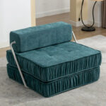 Convertible Sofa Bed,Modern Chenille Upholstered Sleeper Chair - Image 35