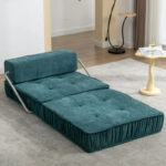 Convertible Sofa Bed,Modern Chenille Upholstered Sleeper Chair - Image 36