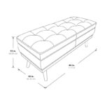 OS Home and Office Furniture Model Katheryn Storage Bench - Linen - Image 2