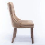 High-end Tufted Solid Wood Contemporary Velvet Upholstered Dining Chair - Image 4