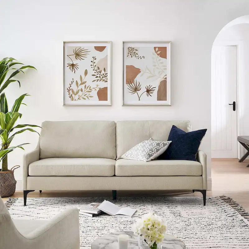 9257782247583_555806 Corland Upholstered Fabric Sofa - Image 1
