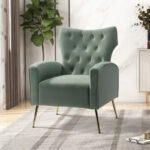 Abadiana Accent Tufted Chair with Metal Base by - Image 44