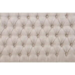 French Tufted Upholstered Dining Banquette Bench (Light Sand Fabric) - Image 5