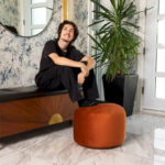 Belgique Velvety Indoor Pouf by - Image 5