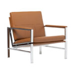 Regina Metal and Bonded Leather Mid Century Accent Chair - Image 36