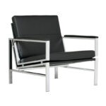 Regina Metal and Bonded Leather Mid Century Accent Chair - Image 37