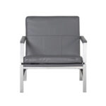 Regina Metal and Bonded Leather Mid Century Accent Chair - Image 18