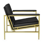 Regina Metal and Bonded Leather Mid Century Accent Chair - Image 31