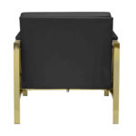 Regina Metal and Bonded Leather Mid Century Accent Chair - Image 33