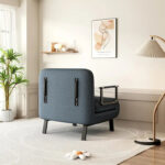 Convertible Tri-Fold Sofa Bed with Adjustable Backrest & Pillow - Image 15