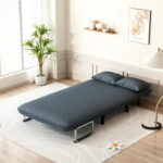 Convertible Tri-Fold Sofa Bed with Adjustable Backrest & Pillow - Image 24