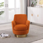 Velvet Soft Fabric Swivel Barrel Chair - 28.3 x 29.3 x 32.7 - Image 28