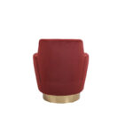 Velvet Soft Fabric Swivel Barrel Chair - 28.3 x 29.3 x 32.7 - Image 5