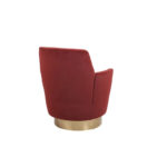 Velvet Soft Fabric Swivel Barrel Chair - 28.3 x 29.3 x 32.7 - Image 9